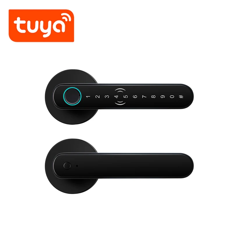 Llavin manija inteligente Bluetooth huella + código 1000 usuarios tecnología Tuya TK-T8-IC Marca: Tuya