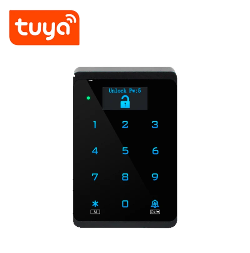 Control de acceso inteligente WIFI Tecnología Tuya codigo + tarjeta 1000 Usuarios IP66 TK-CHD1 Marca: Tuya
