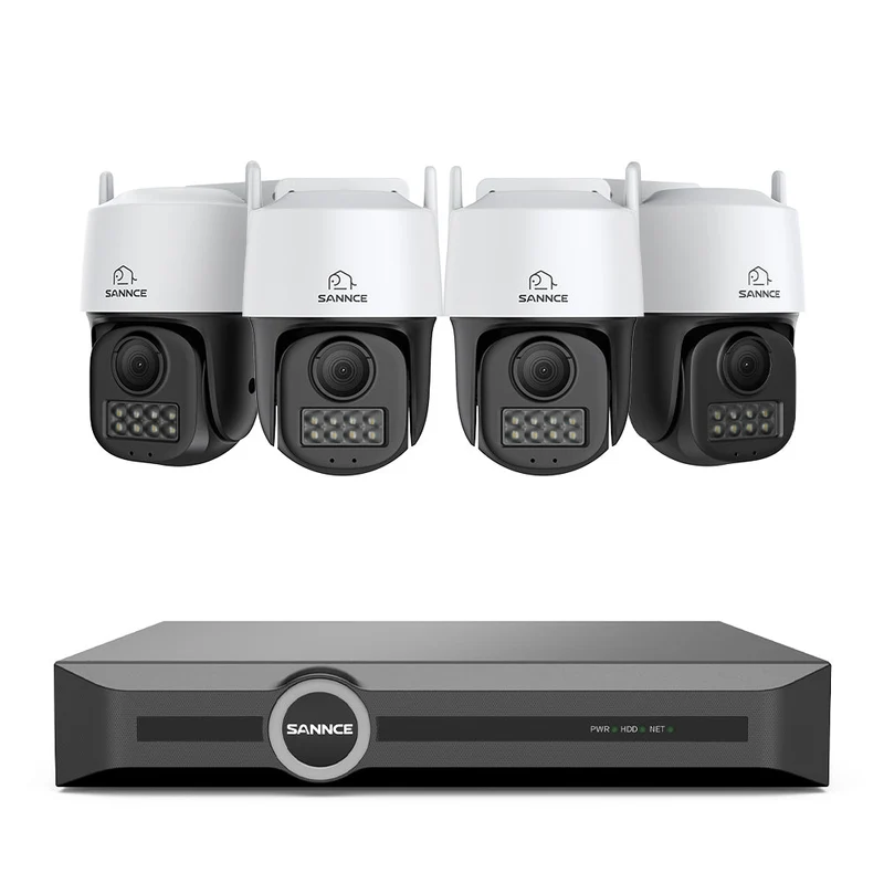ER500 - 5MP 8 Channel PoE Security System, 6MP NVR + PT IP Cameras, S+265., AI Human & Vehicle Detection, Smart Playback, Smart Notification with Image Attached