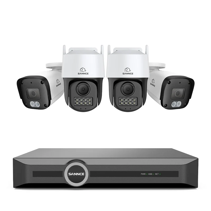 ER500 - 5MP 8 Channel PoE Security System, 6MP NVR + PT IP Cameras, S+265., AI Human & Vehicle Detection, Smart Playback, Smart Notification with Image Attached