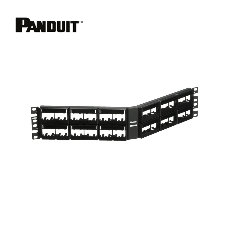 Patch panel modular de 48 puertos angulado CPPLA48WBLY Marca: Panduit