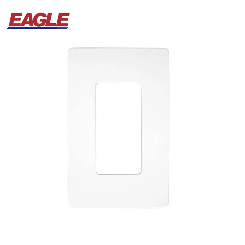 Placa plástica presión decor 1 GANG blanca Marca: Eagle
