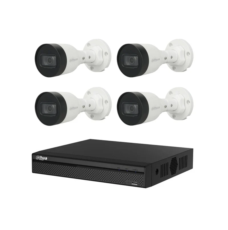 Kit de 4 cámaras cooper de 5MP bullet Marca: Dahua