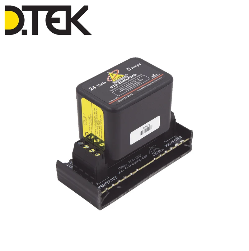 Protector Modular 24 V / 2 Pares / Base Desmontable DTK-2MHLP24BWB Marca: Dtek