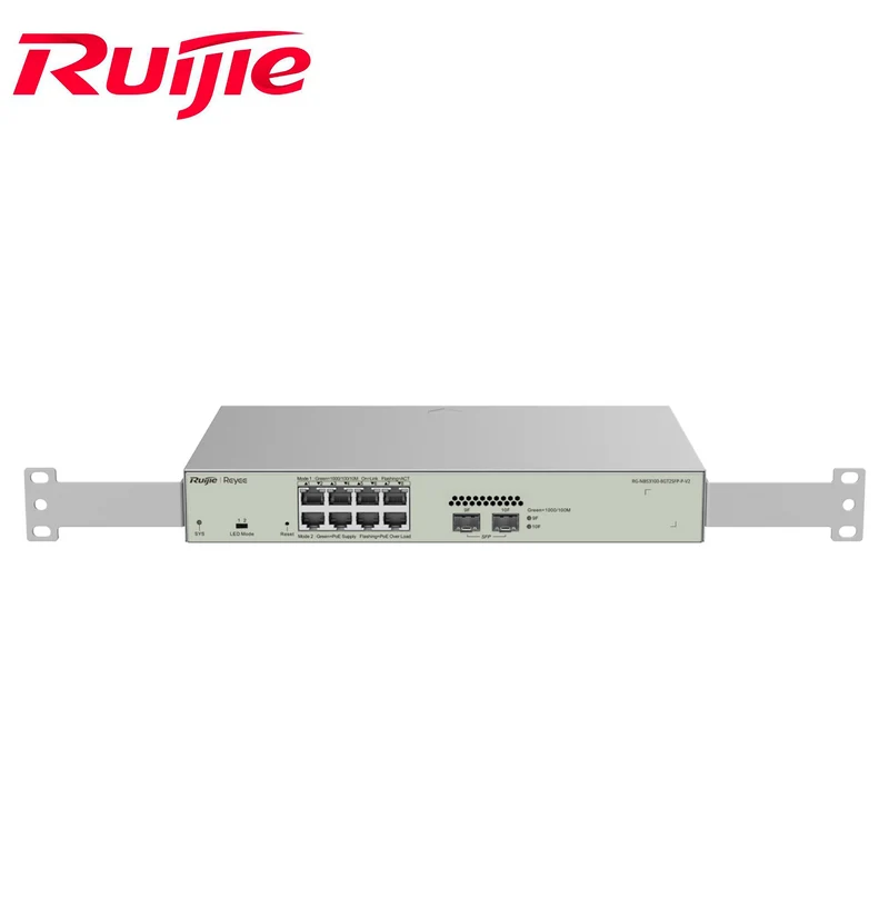 SWITCH CAPA 2 8 RJ45 GIGA POE 125W 2 SFP RG-NBS3100-8GT2SFP-P-V2 Marca: RUIJIE REYEE