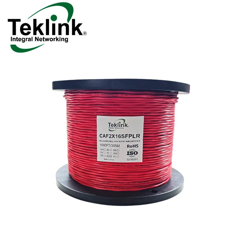 Cable de alarma de incendio 16AWG 2 Hilos 305Mts Blindado UL TEKLINK CAF2X16SFPLR Marca: Teklink