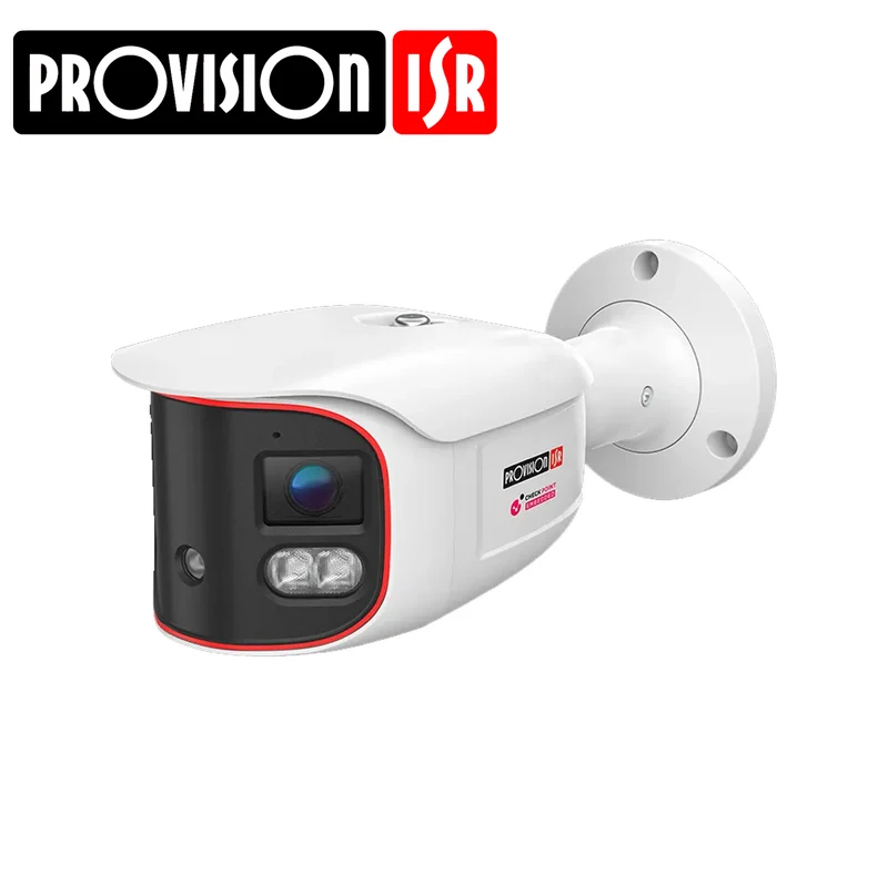 Camara de bala panorámica de lente fija con disuasión activa de 8 MP con LED híbrido y análisis DDA2 BPAN2-340ADRN Marca: Provision