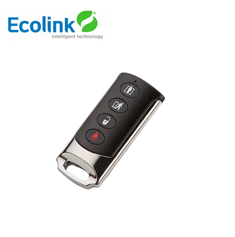 Llavero de 4 Botones de Metal Cromado de 433 Mhz para DSC WST-100 Marca: EcoLink