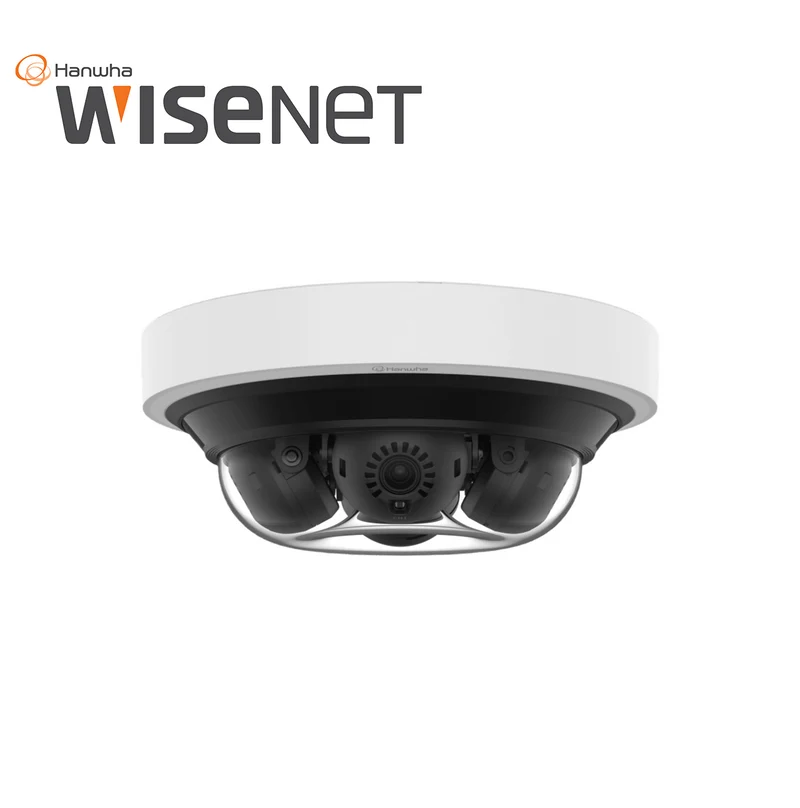 Camara IP Multisensor 16MP (4 Sensores de 4MP)/ WDR 120DB/ Lente fijo 3.19mm PNM-C16013RVQ Marca: Hanwha