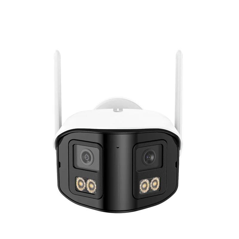 DQ400 - 4MP Dual-Lens Outdoor WiFi & PoE Security Camera, 170° Ultra-wide Angle, Full-Color Night Vision, 2.4G/5G Dual-Band WiFi, Two-Way Audio, Cloud & Max. 256 GB Local Storage, Works with Alexa