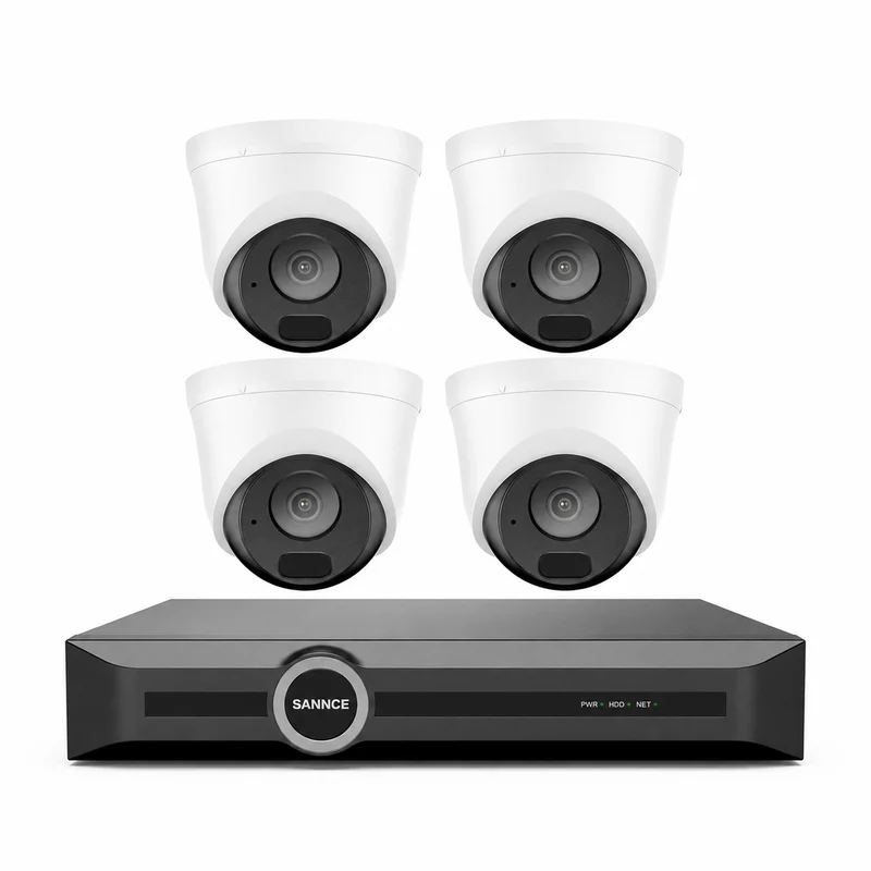 EH500 - 5MP 8 Channel PoE Security System, 6MP NVR, S+265., Human & Vehicle Detection, Color Night Vision, Smart Playback, IP67, Audio Recording, Smart Notification with Image Attached