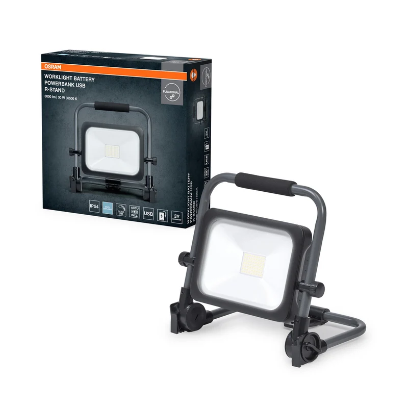 Focos de trabajo OSRAM VALUE BATTERY, USB, 30 W, 865 W, 3000 lm, 6500 K