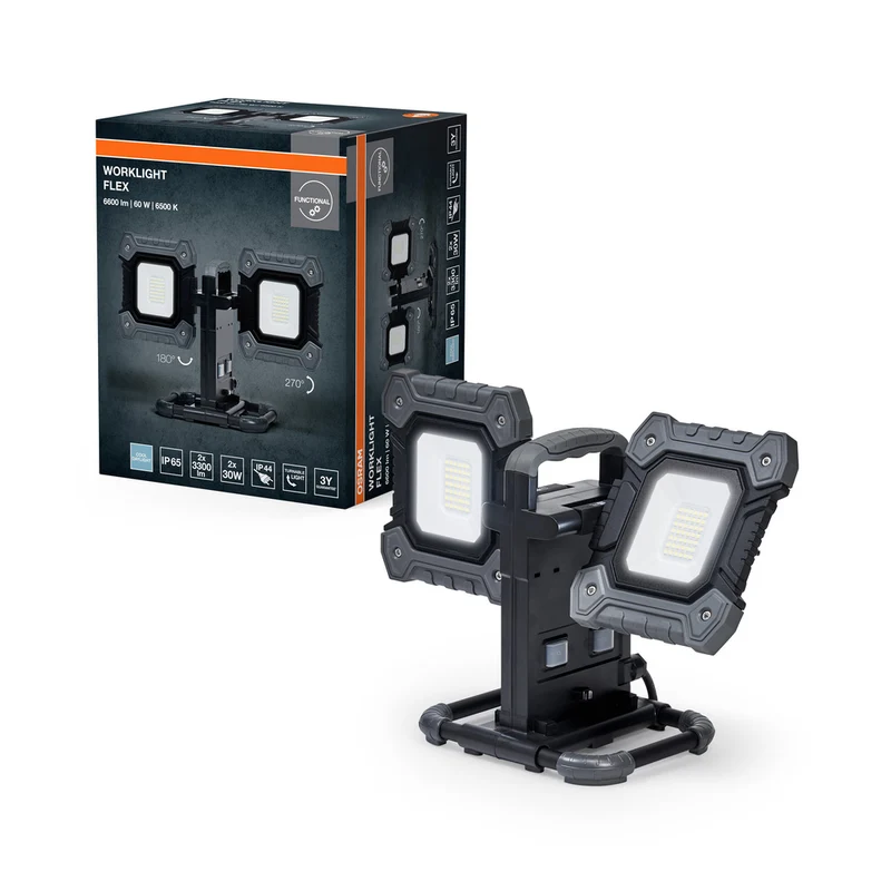 Foco de construcción OSRAM WORKLIGHT VALUE FLEX 2x30W, 6450lm, 6500K