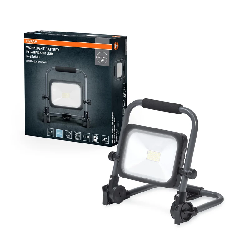Focos de trabajo OSRAM VALUE BATTERY, USB, 20 W, 2000 lm, 6500 K