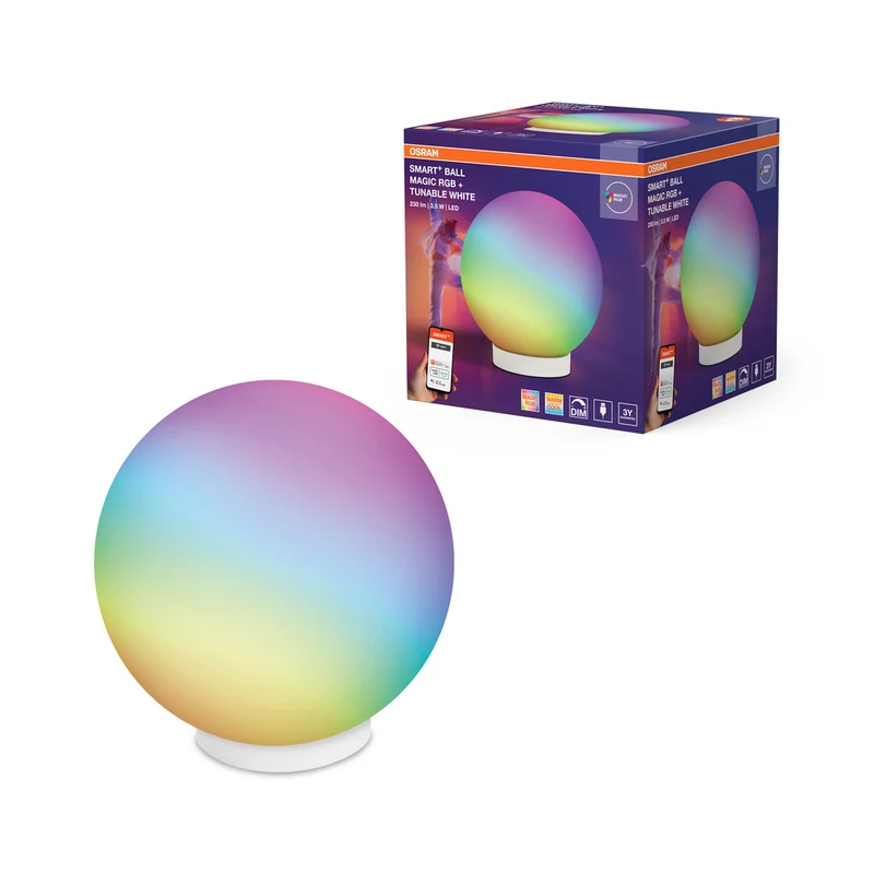 Lámpara de mesa OSRAM SMART+ Wifi BALL Moodlight MAGIC RGB RGBW USB, 200 lm, 2200 … 6500 K, blanco ajustable|RGB