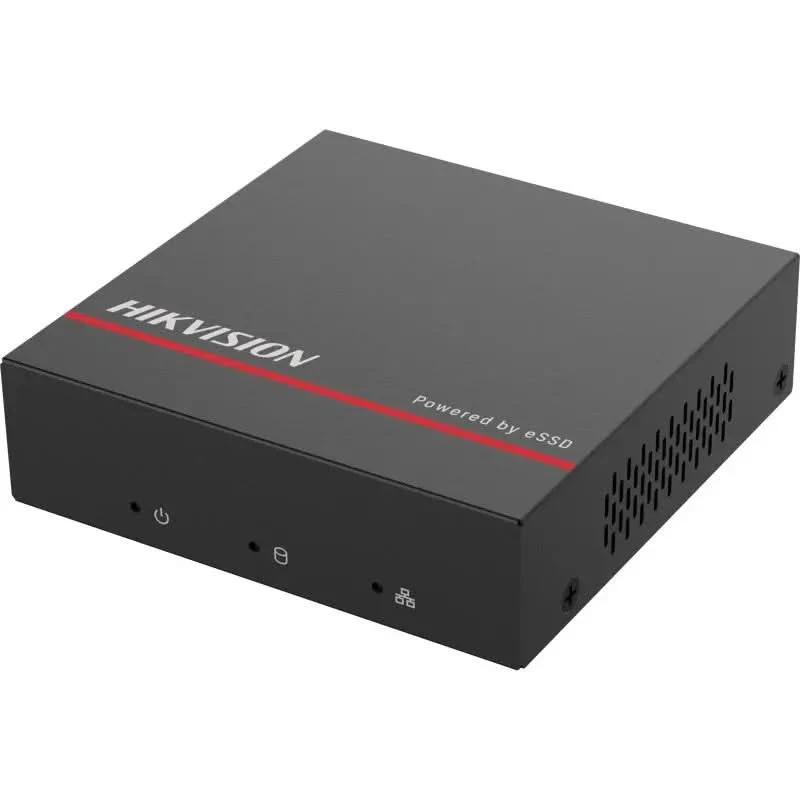 Hikvision DS-E08NI-Q1, con SSD de 2 TB incluido, compatible con 8 cámaras IP. Sin PoE
