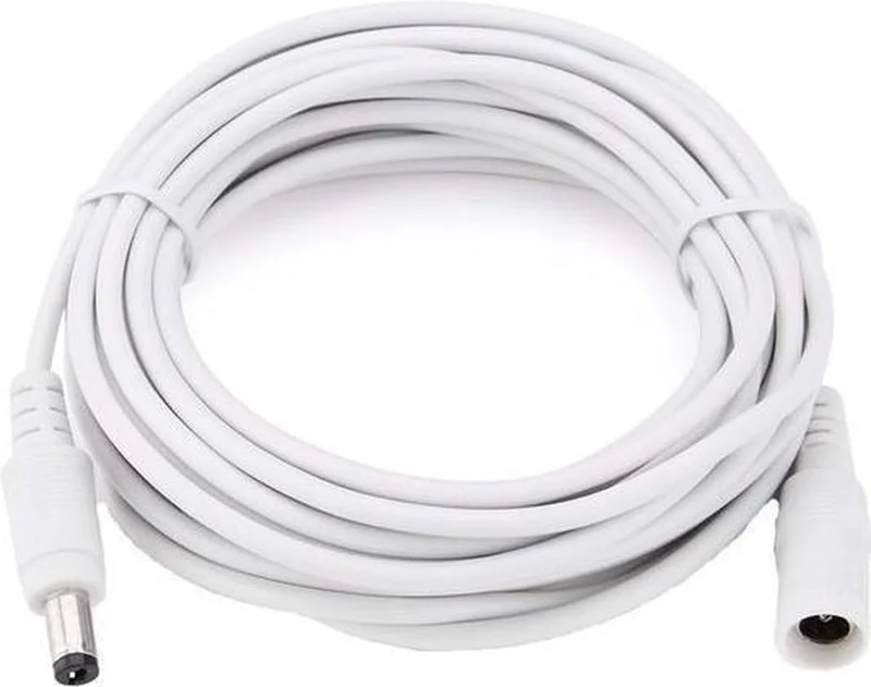 Alarma Total Cable alargador de alimentación de 12 voltios, 8 metros, blanco
