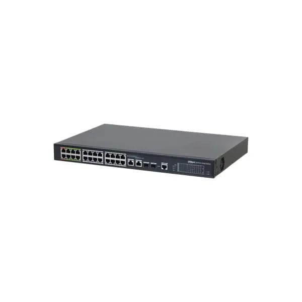 Dahua LR2226-24-ET-360-V2, conmutador PoE de 24 puertos con 8 puertos EPoE (360 W)