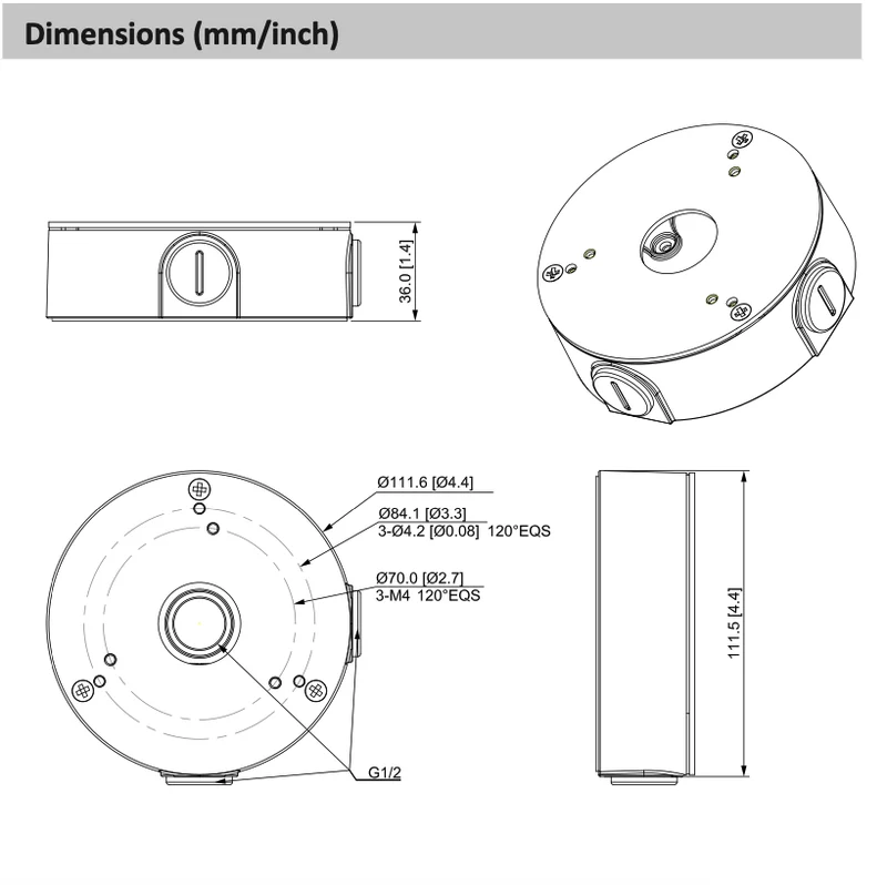 Caja de montaje Dahua PFA13G