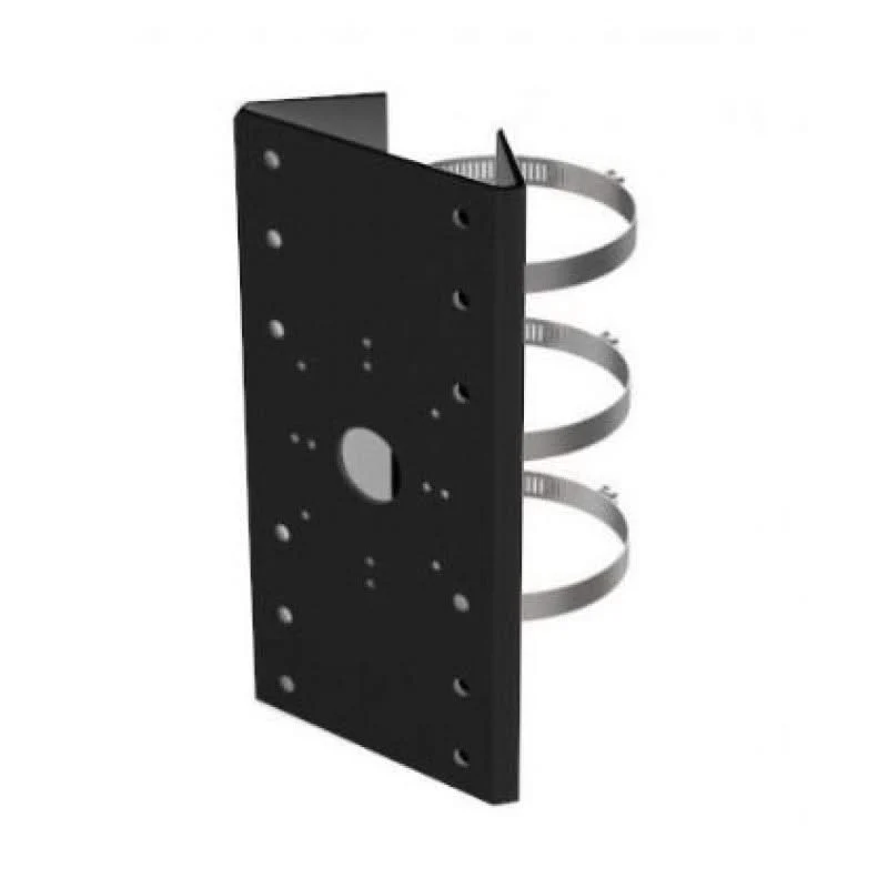 Hikvision DS-1275ZJ-SUS Black, soporte de montaje en poste negro con abrazaderas