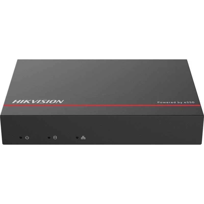 Hikvision DS-E04NI-Q1/4P, con SSD de 1 o 2 TB. Apto para 4 cámaras IP. 4x PoE