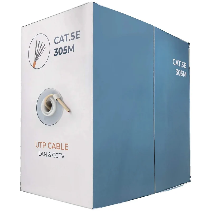 Alarma Total Cable de red CAT5e UTP, 305 m, conductores macizos de CCA, cable para interiores