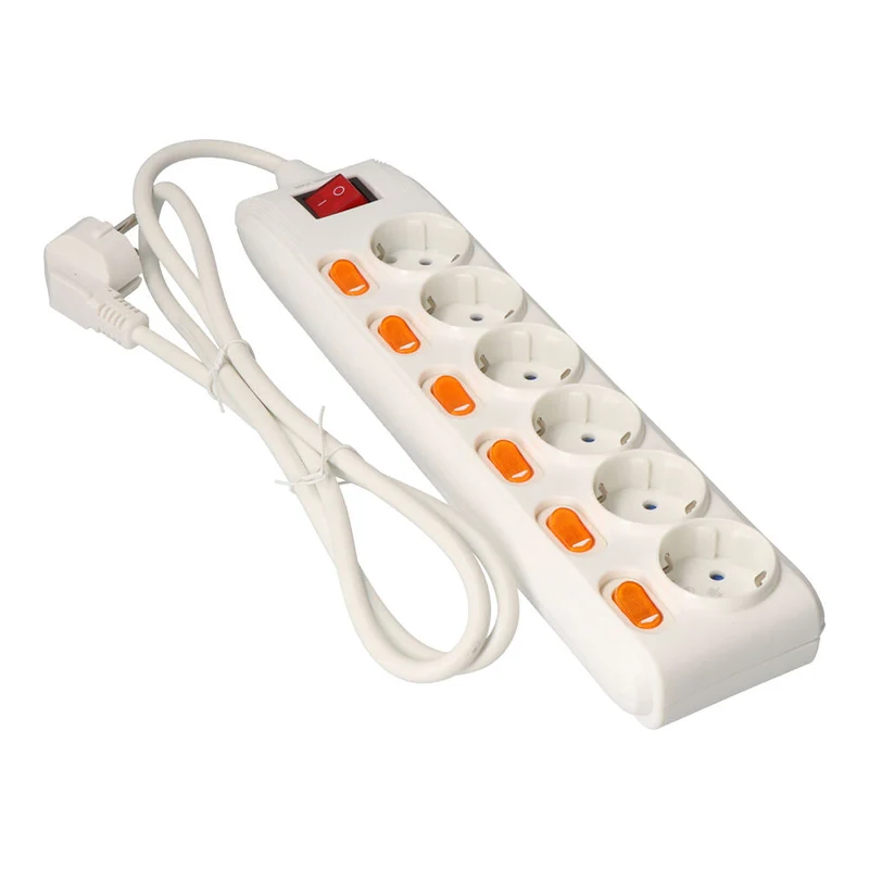 Elektro3 Base de Enchufe Múltiple 6 Tomas con Protección para Cultivo