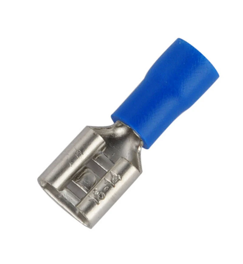 Terminales de pala hembra azules de 4.8 mm / paquete de 100