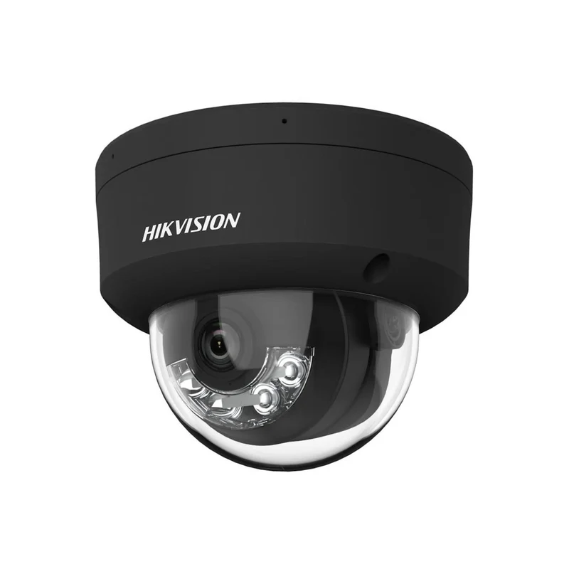 Hikvision DS-2CD2183G2-LIS2U Negra, cámara domo de 8 MP y 4K, AcuSense, Smart Hybrid Light, PoE y 2 micrófonos