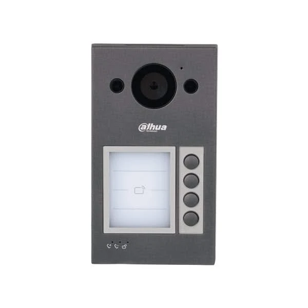 Dahua VTO3312Q-P, videoportero con estación exterior de 4 botones, PoE y cableado de 2 hilos con proximidad