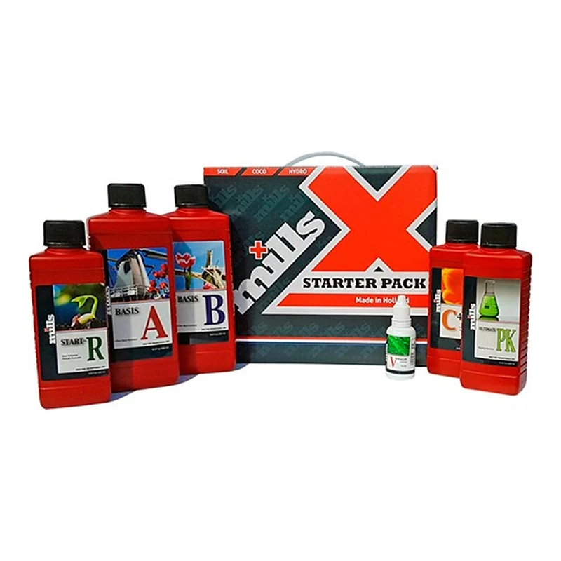 Mills Nutrients Starter Pack – Pack Iniciación con Fertilizantes Base para Cultivo en Interior