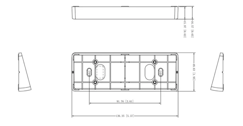 Dahua VTM22A, soporte inclinado de 15° para la estación de puerta VTO2311R-WP