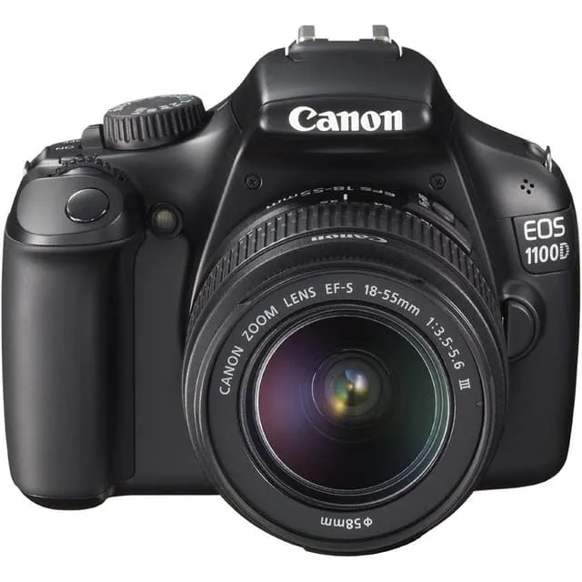 EOS 1100D SLR - Black + Canon Zoom Lens EF-S 18-55mm f/3.5-5.6 III f/3.5-5.6 III