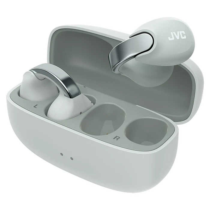 JVC Nearphones HA-NP1T Auriculares de oído abierto Gris hielo