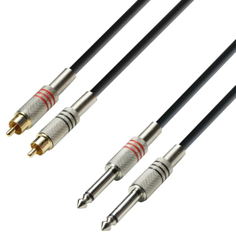 Cable Adaptador Phono a 6,3mm Jack