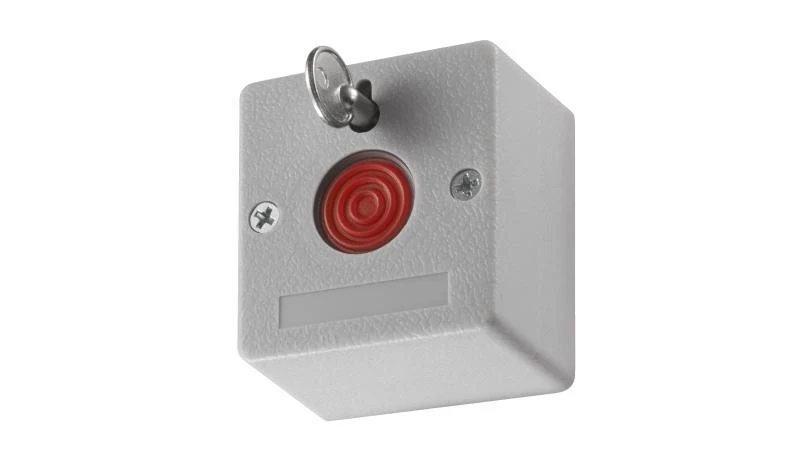 Panel de Alarma Hikvision - Botón de Pánico Cableado - Compatible con Cualquier Panel de Alarma - LLave de Seguridad - Material Retardante al Fuego (Abs) - DS-PD1-EB