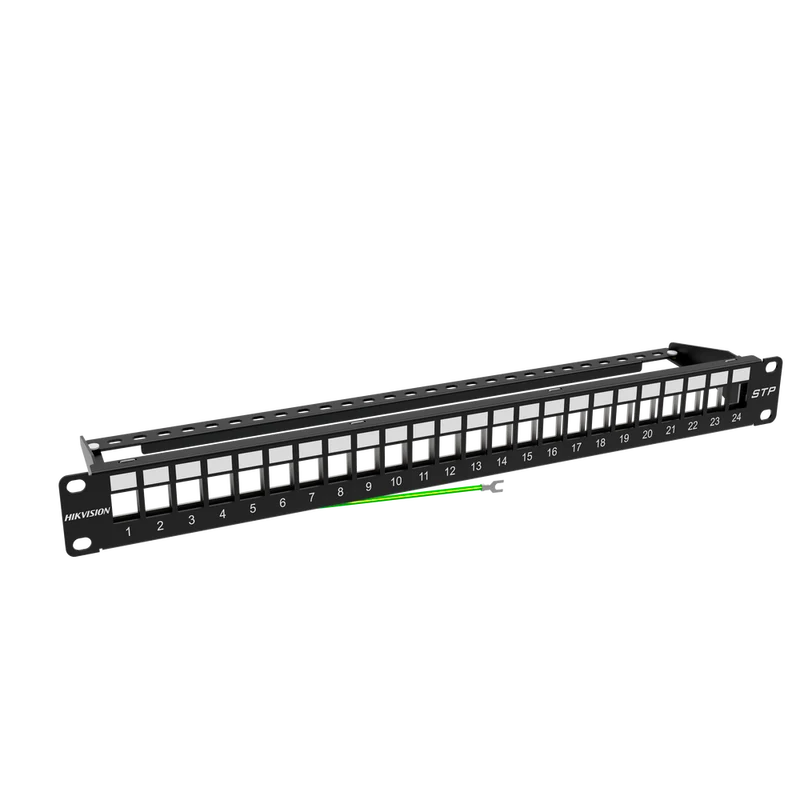 Patch Panel Hikvision - Sin Blindaje - Modular Keystone - Sin Jack - 24 Puertos - DS1CP0U241U