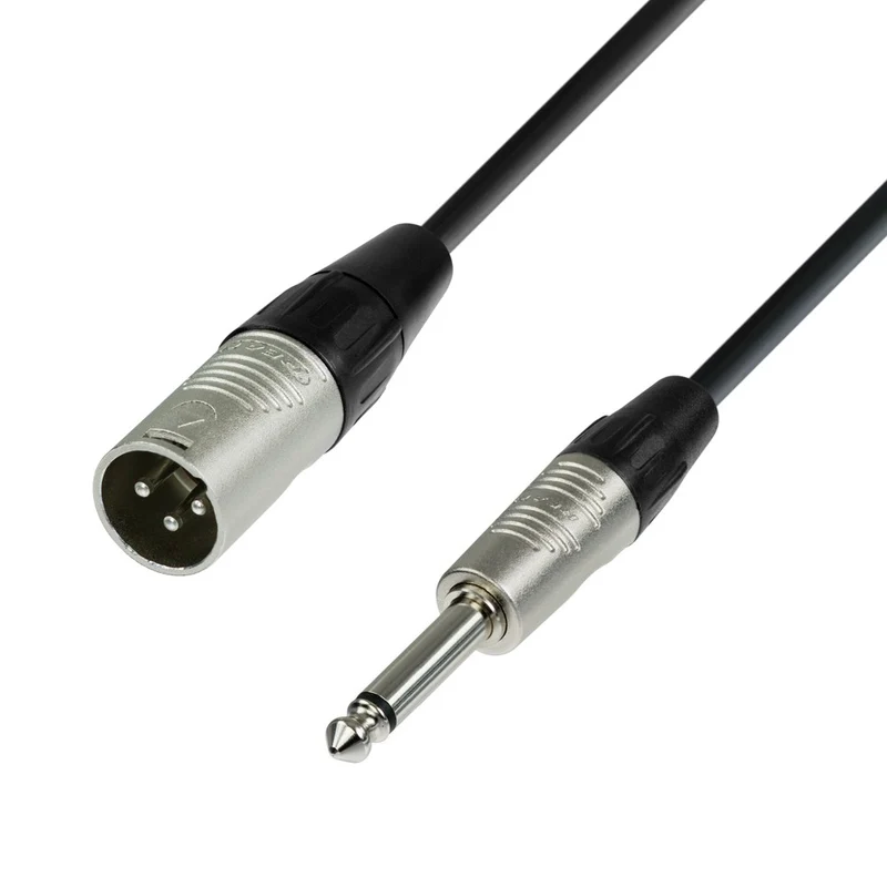 Cable de Señal XLR Macho a Jack Mono de 6.3 mm (10m)