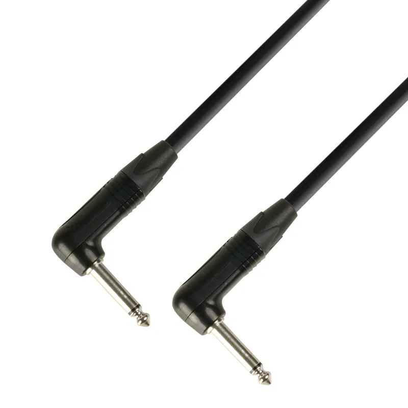 Neutrik Cable de Instrumento 6.3 mm Jack Angular mono a 6.3 mm Jack Angular mono (15 cm)