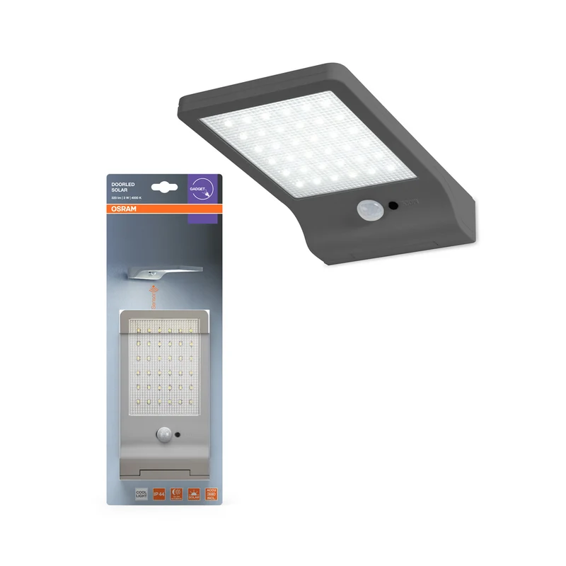 Aplique LED solar de pared DoorLED de OSRAM, 3 W/4000 K, blanco frío