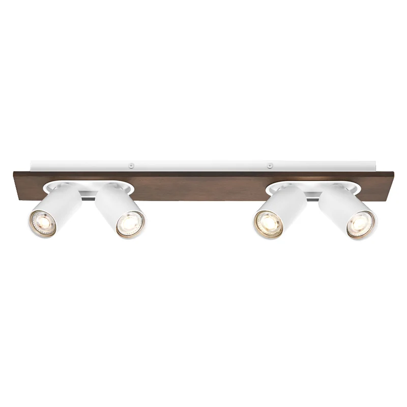 Lámpara de techo OSRAM DECOR SPOT MERCURY, 4 x 3,4 W, aspecto madera, blanco