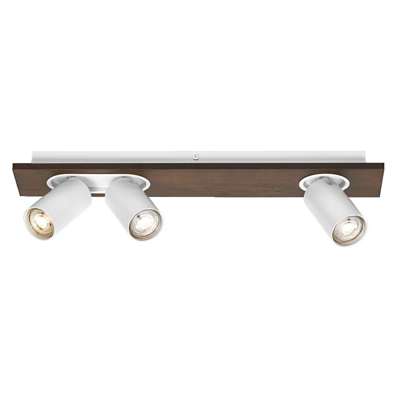 Lámpara de techo OSRAM DECOR SPOT MERCURY, 3 x 3,4 W, aspecto madera, blanco