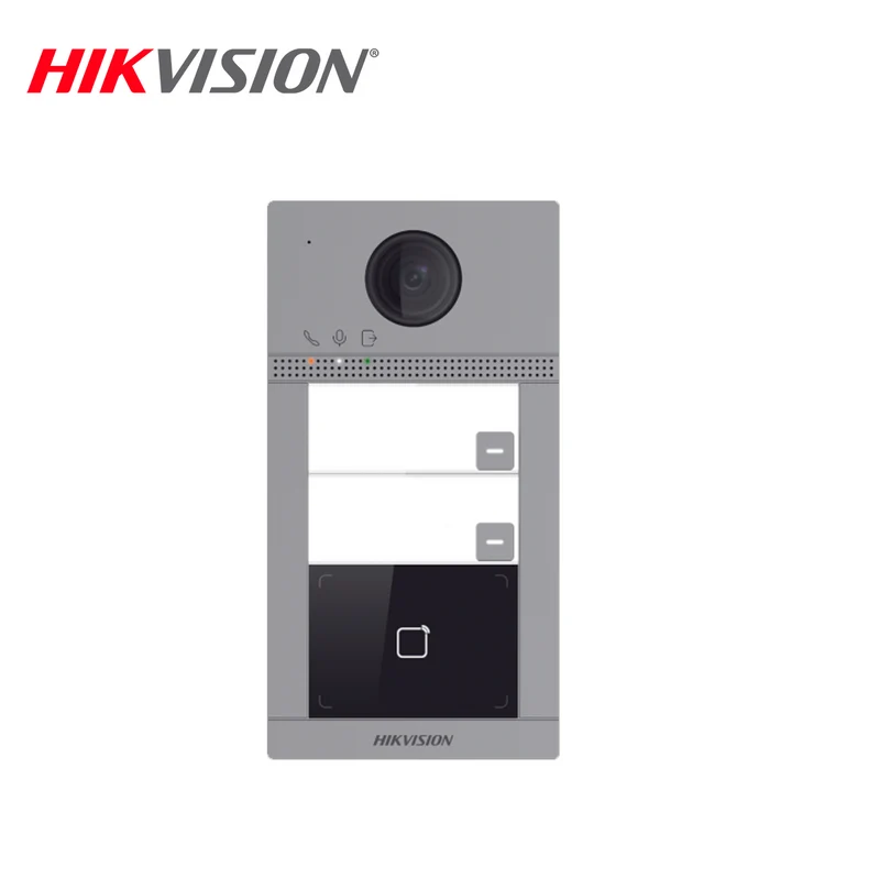 Videoportero IP WIFI con Llamada y apertura desde APP Hik-Connect 2 departamentos Marca: Hikvision