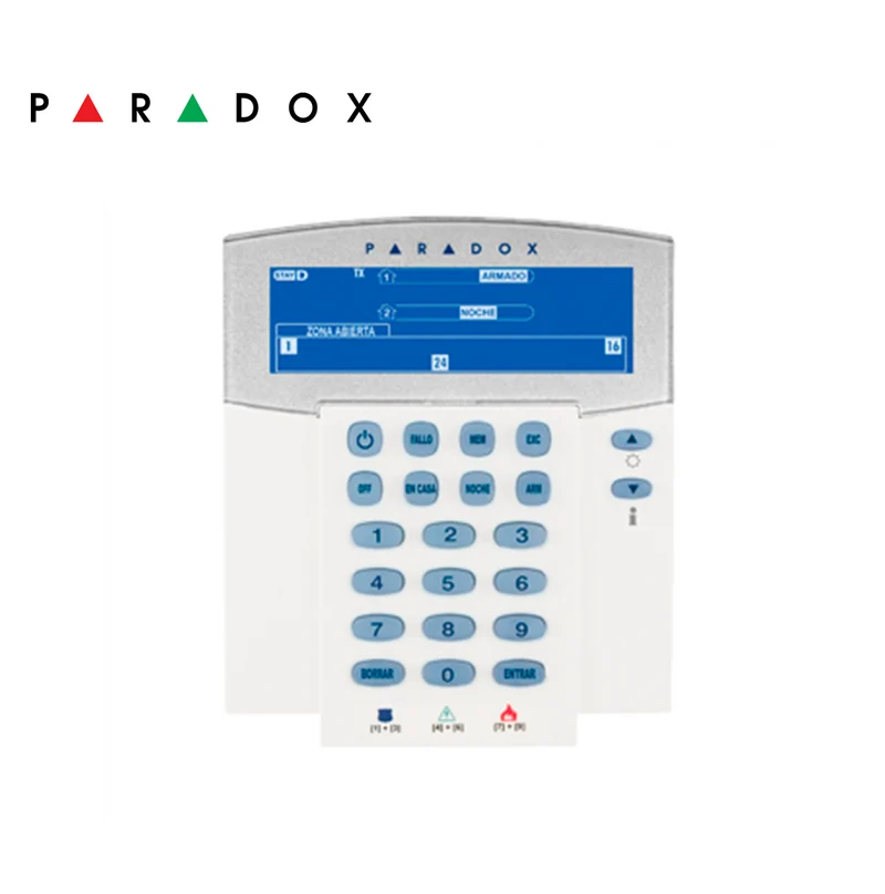 Teclado inalámbrico paradox (baterías AA o adaptador) K38 Marca: Paradox