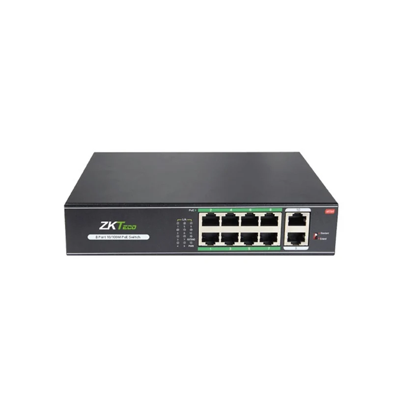 Switch POE de 8 puertos PoE + 2 puertos uplink Marca: ZKteco