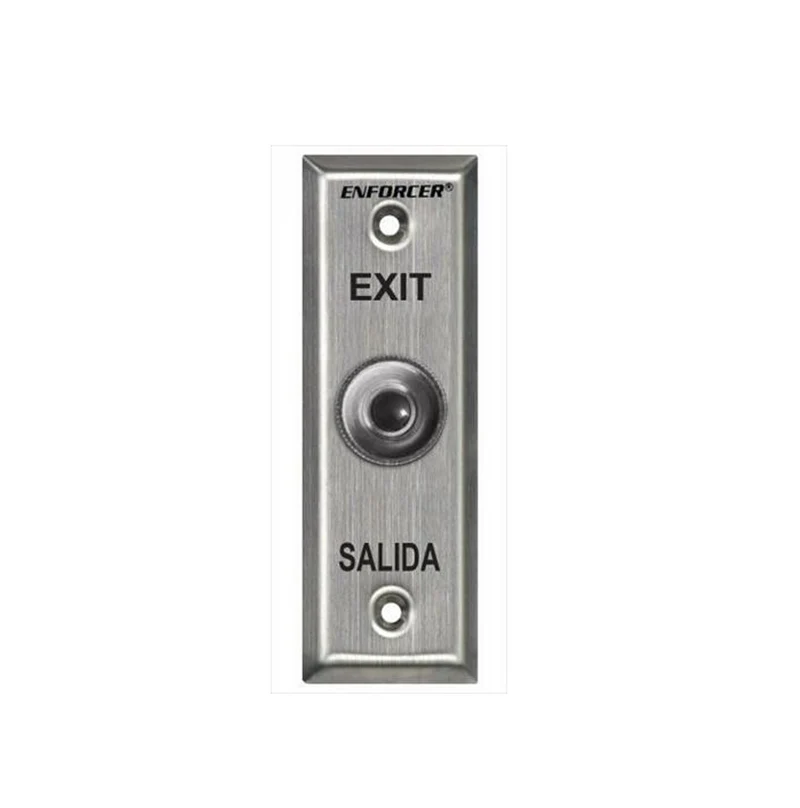 Botón salida placa angosta pequeño negro NC Marca: ENFORCER