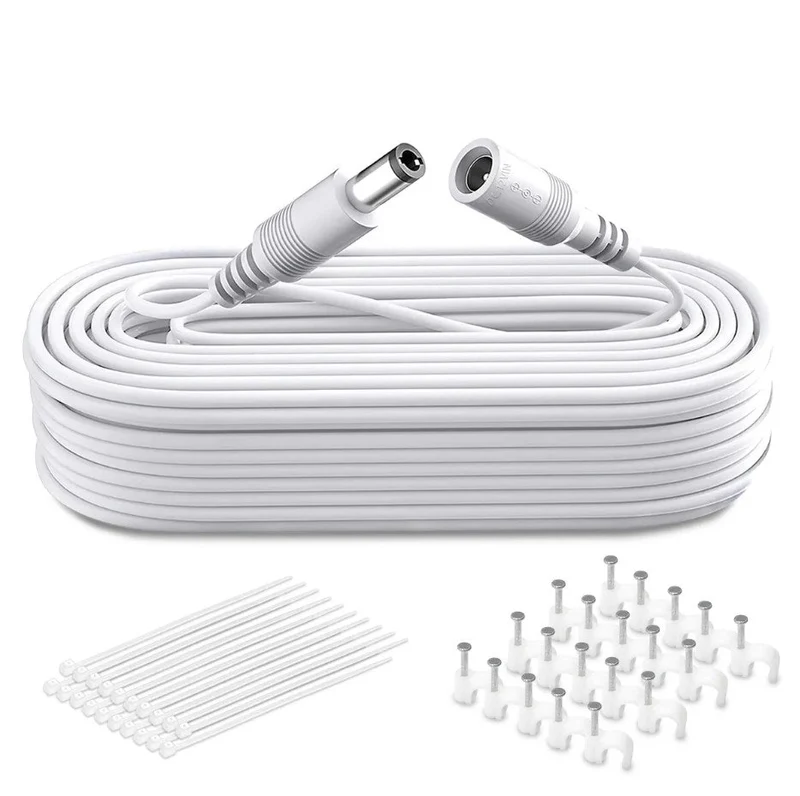 10M DC Power Extension Cable 5.5mm x 2.1mm Male Female Cord 20AWG 12V For CCTV