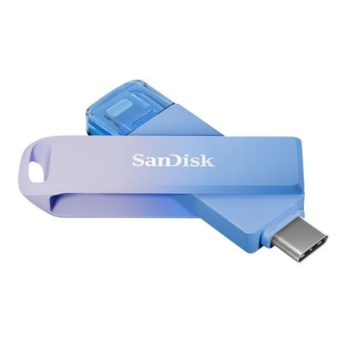 Memoria USB Sandisk 256GB Creator Series Phone Drive USB Type-C / Lightning Thumb Drive Azul