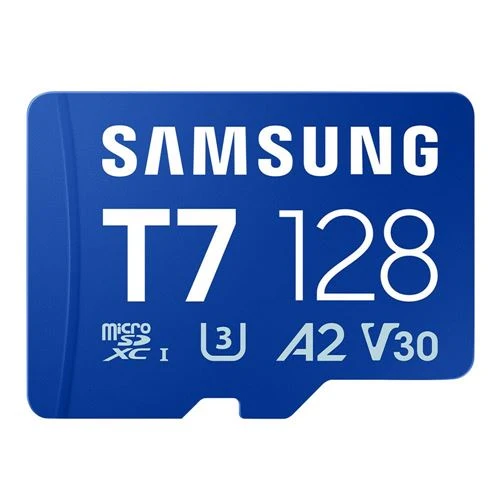 Tarjeta de Memoria Samsung T7 128GB microSDXC Card UHS-I Flash Memory Card Class 10 U3 V30 A2 Memory Card