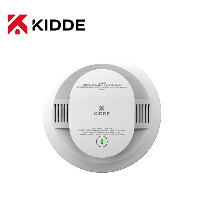 Detector de humo y monóxido de carbono cableado batería de reserva AA Marca: Kidde